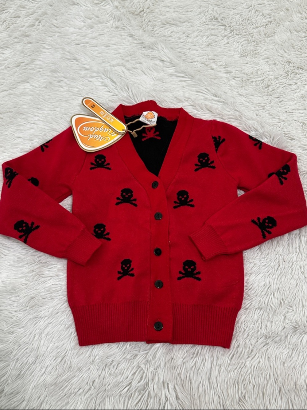 🍯 NWT Mud Kingdom Toddler Skull Cardigan Sweater